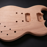 TC Hot Sale Unfinished Electric Guitar Kit Mahogany Body 6 Strings Ebony Fretboard Humbucker Pickups