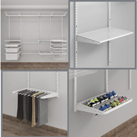 Porte-vêtements suspendu moderne à un seul niveau pour gain de place, idéal pour salle de bain, salon, buanderie – Rangement DIY pour vêtements, pantalons et chaussures