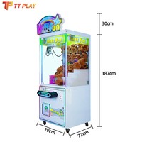 Machine à grue à monnayeur à fort potentiel de profit, attrape-cadeaux, accepteur de billets de banque, prise universelle, garantie 18 mois, en plastique, pour divertissement