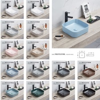 Matte coloré ne se décolore jamais design lavabo bagno comptoir nouveau produit nouveau modèle en gros lavabo en céramique