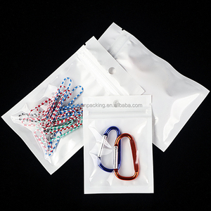 Custom <b>Zip</b> Lock White <b>Bag</b> Packaging for Earphones Jewelry (Earrings Necklaces Gemstones) - Product Image 3