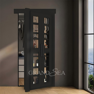 Étagère de rangement murale suspendue en bois de haute qualité avec porte cachée, système de porte Murphy - Product Image 6