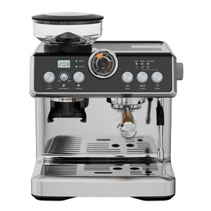 Máquina de Espresso Semiautomática con Bomba de 20 Bares de Presión, Molinillo Integrado de Acero Inoxidable - Product Image 2
