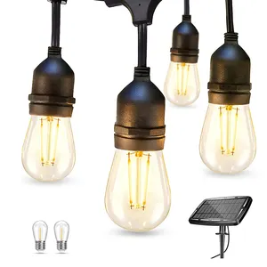 Bóng Đèn Edison Cột Đèn Dây Led Năng Lượng Mặt Trời Ngoài Trời S14 Chống Nước Trang Trí Sân Vườn Bằng Pha Lê Ip65 Thông Minh