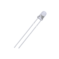 LED UV violette 3 mm 390-400 nm à pignon court, lentille ronde transparente, 30 100-150 mcd, trou traversant, 3,0-3,4 V, 80 mW