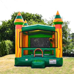 Château gonflable vert et orange de qualité commerciale pour les fêtes d'<span class=keywords><strong>anniversaire</strong></span> des enfants, <span class=keywords><strong>location</strong></span> pour événements - Product Image 2
