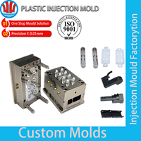Molde de Inyección de Alta Precisión para ABS, PC, PEEK, PPS, Multicavidad, Sistema de Canales Calientes, Acero Duradero P20/H13, ISO 9001, Fabricante de Moldes en China
