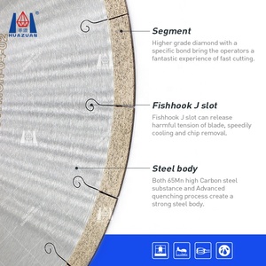 Hameçon industriel J Slot blanc argent haute fréquence diamant soudé lame de scie OEM pour marbre - Product Image 3