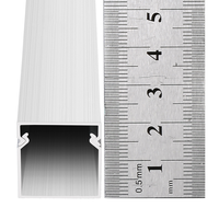 20*20mm/0.79 "W * 0.79" H alliage d'aluminium métal électrique carré câble goulotte câble cordon Hider fil conduit ferme dur de haute qualité