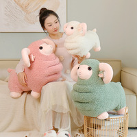 Peluche réaliste en forme de mouton, jouet en peluche moelleux, cadeau idéal pour les enfants, personnalisation et vente en gros disponibles