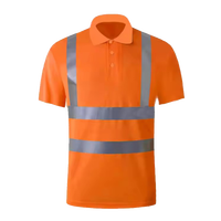 Polo personnalisé pour homme à séchage rapide, réfléchissant, à manches courtes, uniforme, fluorescent, haute visibilité, vêtements de travail