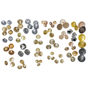 High Quality Customizable Eco-friendly Metal Zinc Alloy <strong>Buttons</strong> Classic Floral Metal <strong>Plating</strong> Semi-circle Classic Fashion High - Product Image 4