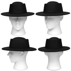 Fedora Vintage feutre automne hiver Style britannique <span class=keywords><strong>chapeau</strong></span> Polyester matériel Jazz <span class=keywords><strong>chapeau</strong></span> pour les Occasions d'église pour hommes et femmes - Product Image 6