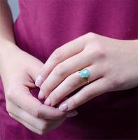 Pierre de lune naturelle Bague en argent sterling 925 Pierre de naissance Anneaux en cristal Pierre naturelle