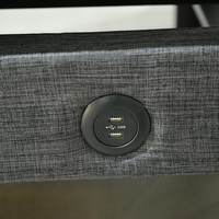 Cadre de lit électrique multifonctionnel avec télécommande sans fil Okin Motor, lit relevable avec matelas en mousse à mémoire de forme