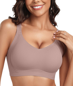 <span class=keywords><strong>Reggiseni</strong></span> push-up senza cuciture da donna, senza ferretto, copertura completa, in nylon, con doppie spalline fisse e quattro file di gancetti sul retro - Product Image 6