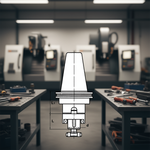 Porte-outil combiné Fervi pour fraises avec spécifications clés L et D - Product Image 3