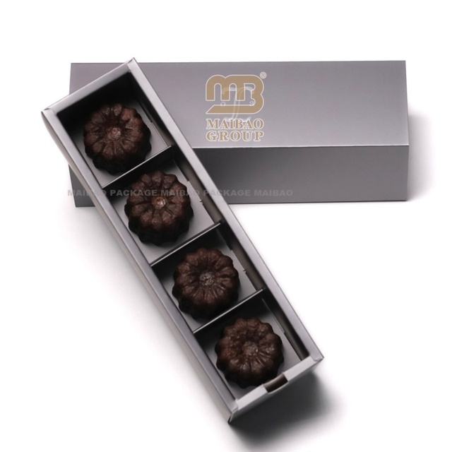 Baking Shop Custom 2 3 Inch Canele Cake Box Cut Packaged Box Mousse Thousand Layer Mini Dessert Food Packaging Boxes