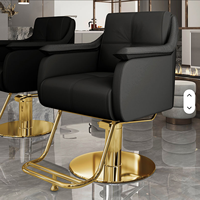 Modern Lüks Sentetik Deri Ticari Salon Spa Berber Koltuğu 360 Derece Dönebilen Hidrolik Pompalı Ayarlanabilir Ayak Dayama Yeri ile