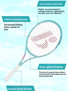 Racchetta da <span class=keywords><strong>Tennis</strong></span> per Principianti Bonny New Era in Fibra di Carbonio, Forma Ovale, Impugnatura Morbida per Studenti Universitari, Allenamento Entry-Level - Product Image 3