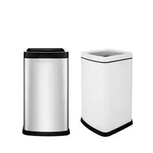 Stainless Steel 9L/12L Small Trash Can Wastebasket Recycle Garbage Container Bin for Home Office