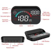 Compteur de vitesse de voiture M22 GPS HUD Ordinateur de bord Projecteur automatique Affichage tête haute Gadgets Boussole de temps intelligente pour toutes les voitures