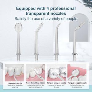 Irrigateur buccal portable sans fil TAHATH IPX6 avec réservoir d'eau amovible, brossette à eau dentaire rechargeable, vente en gros - Product Image 6