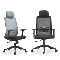 Chaise de bureau ergonomique moderne à dossier haut en plastique avec support lombaire pour usage scolaire, prix de gros direct usine