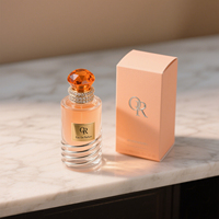 Flacon de parfum en verre vide de luxe personnalisé avec logo, 30 ml, 50 ml, 100 ml, rechargeable, cylindrique, avec vaporisateur, emballage cosmétique avec boîte cadeau