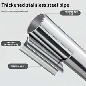 Tenda da Doccia Impermeabile in Poliestere 200x200cm con Blocco Magnetico, Asta Curva Blu <span class=keywords><strong>per</strong></span> Angolo Doccia - Product Image 3