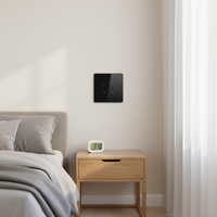 Interrupteur mural tactile intelligent pour maison connectée, en verre trempé avec cadre métallique doré, compatible Zigbee UE, 1/2/3/4 voies, contrôle à distance par application, Google Alexa
