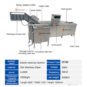Máquina de Limpieza Automática por Burbujas para Mariscos: <span class=keywords><strong>Pulpo</strong></span>, Pepino de Mar, Carne, Camarones, Caracoles, Pescado, Ostras - Product Image 4