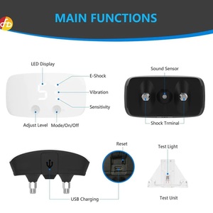 Collier de dressage anti-aboiement rechargeable avec 7 sensibilités et intensités réglables Bip Vibration Bark Collar pour chiens - Product Image 5