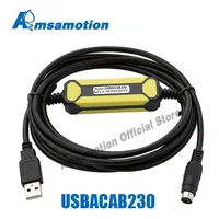 Cable USBACAB230 USB-DVP AMSAMOTION para Delta DVP EH ES EC EX SS DVP14SS211T DVP16-PLC, Cable de Programación y Descarga, PVC, Cable de Cobre, 2.5M