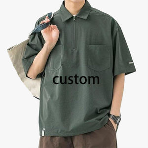 Polo Juvenil, Popular, Minimalista, Nuevo, Color Sólido, Personalizable, Manga 3/4, Versátil, Moderno, para Hombre - Product Image 1