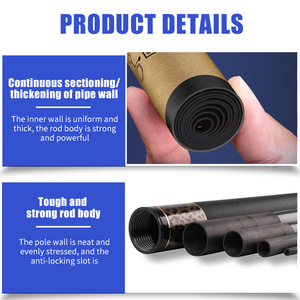 คันเบ็ดตกปลาแบบยืดหดได้ เทคนิคไต้หวัน ผลิตจากคาร์บอนน้ำหนักเบาพิเศษ สำหรับตก<span class=keywords><strong>ปลา</strong></span><span class=keywords><strong>คา</strong></span><span class=keywords><strong>ร์</strong></span>พ อุปกรณ์ตกปลา - Product Image 6