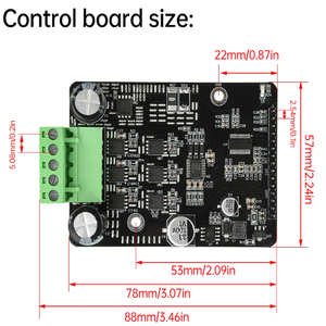 DC 6-80V 1600W BLDC Dreiphasen-DC-Bürstenloser Motorcontroller PWM-Motorsteuerplatine Motorregler Ohne Hall-Sensor Stromversorgung - Product Image 3
