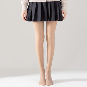 High-End sem costura térmica meia-calça de cintura alta Velo Quente Estilo Casual Veludo Nude Leggings Inverno Natural Cor da pele S/M/L - Product Image 6