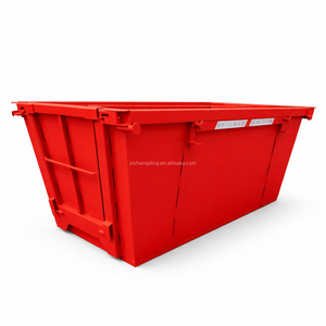 <span class=keywords><strong>Bac</strong></span> à déchets en <span class=keywords><strong>acier</strong></span> à ouverture supérieure de 4 m³, design durable avec revêtement en poudre, empilable, conteneur à déchets industriels - Product Image 4