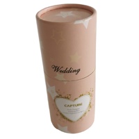 Boîte de luxe personnalisée en papier kraft cylindrique pour cosmétiques, tube rond pour rouge à lèvres, boîte cadeau pour parfum, emballage rigide