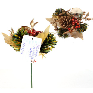 اختيار عيد الميلاد عيد الميلاد الديكور المورد صنوبر اصطناعي مخروط يختار عيد الميلاد أحمر أبيض - Product Image 6