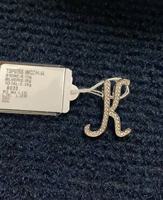 Pendentif Lettre Tendance Personnalisé en Argent Sterling 925 et Zircon Cubique, Unisexe, pour Fêtes et DIY, Accessoires de Collier, Vente en Gros