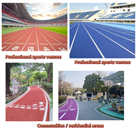 Piste d'athlétisme extérieure en surface synthétique poreuse, résistante aux températures froides, qualité export pour les projets scolaires au Canada