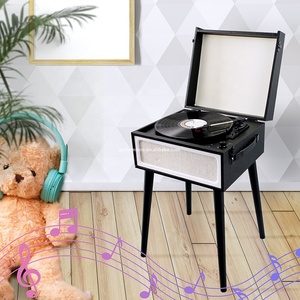 Máy hát đĩa than bán tự động màu đen hoàn toàn mới, 3 tốc độ, sử dụng dây curoa - Product Image 6