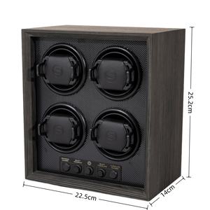 Actieve stille opwinder van ebbenhout met digitaal display, automatisch mechanisch, 4-slots opwinderdoos - Product Image 4