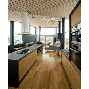 CBMmart-armarios de cocina ajustados de estilo europeo, diseño personalizado, armario de cocina real de madera sólida de lujo - Product Image 3