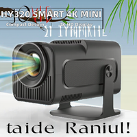 Mini projecteur intelligent portable HY320 4K HD WIFI Android 13 Lampes LED LCD Résolution 720p Home Cinéma Puces T950S Vente en gros