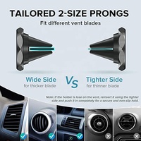 Support magnétique pour téléphone portable Cantell pour voiture, rotation à 360°, hauteur réglable, support de téléphone portable en alliage d'aluminium portable pour grille d'aération