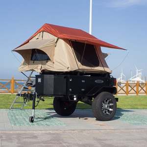 Carros de viaje de aluminio ligeros Remolque móvil <span class=keywords><strong>para</strong></span> acampar al aire libre y aventuras en caravanas - Product Image 2
