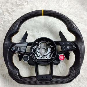 Volant en fibre de carbone pour Audi R8 TT TTRS <span class=keywords><strong>TTS</strong></span> 4S <span class=keywords><strong>MK2</strong></span> A6 S6 RS6 A7 S7 RS7 A8 S8 D4 A3 S3 – Amélioration du volant Performance - Product Image 6